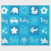 Baby jongen cadeaupapier (Vlak)