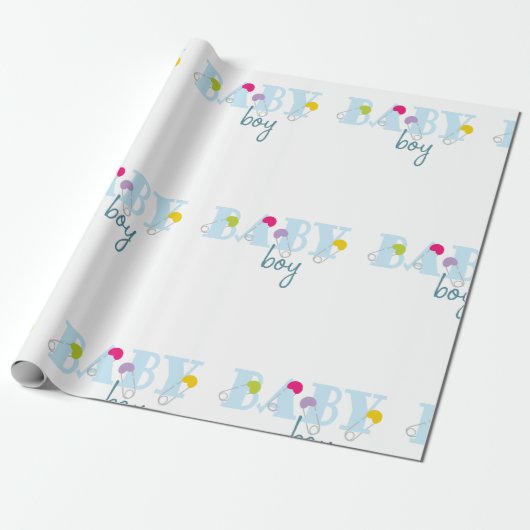 Baby jongen cadeaupapier (Uitgerold)