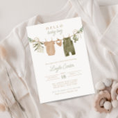 Baby Jongen Clothesline Neutrale Sage Boho Baby Do Kaart