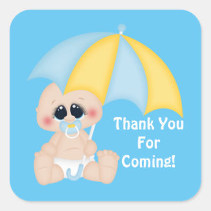 baby jongen dank je sticker