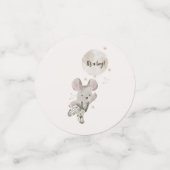 Baby Jongen Dieren en Ballonnen Douche Confetti (Kleine voorkant)