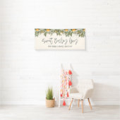 Baby jongen douche citrus sinaasappel botanisch ge spandoek (Insitu)