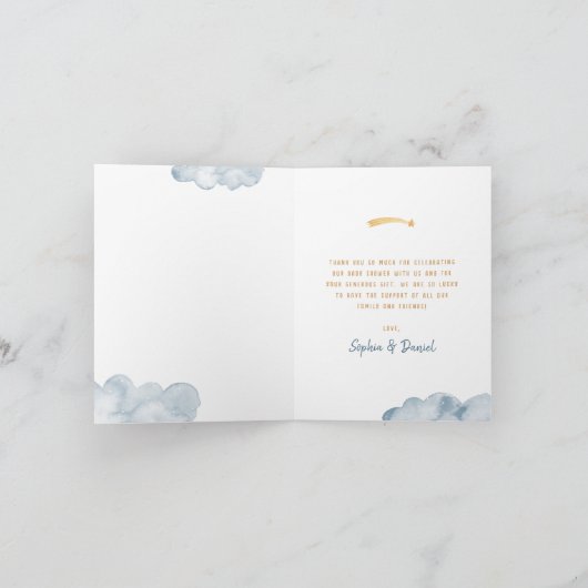 Baby Jongen Douche Dank je Kaart - Slaapolifant (Binnen)