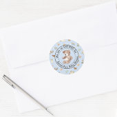 Baby Jongen Douche Uitnodigen Envelop (20) Ronde Sticker