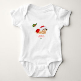 Baby Jongen Eerste Kerstmis Rode Kerstman Hoed Bab Romper