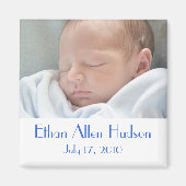 Baby Jongen Geboorte Aankondiging Magneten (Voorkant)