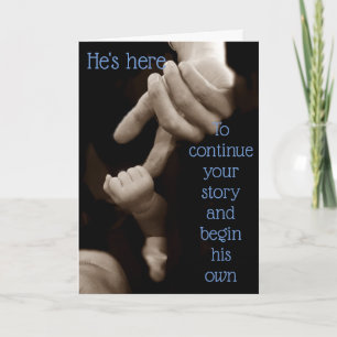 Baby jongen geboorte kaart