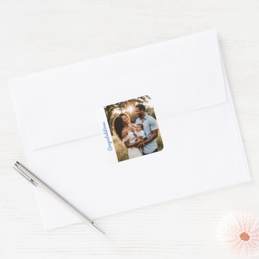 baby jongen gefeliciteerd Sticker (Envelop)