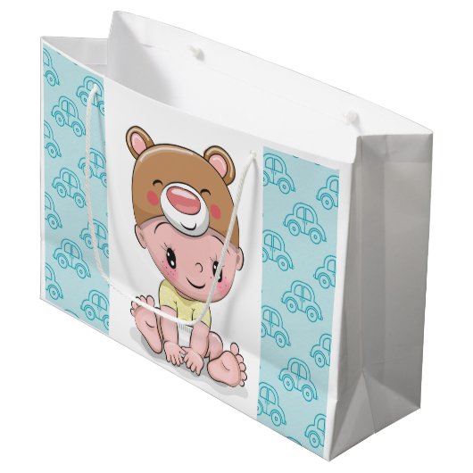 Baby Jongen Groot Cadeauzakje (Voorkant Gekanteld)