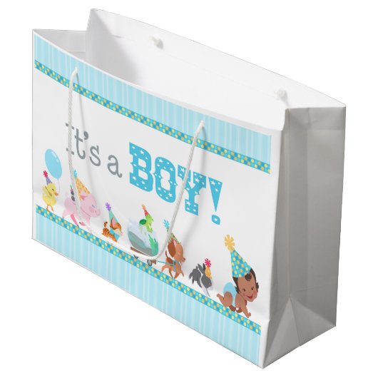 Baby jongen groot cadeauzakje (Voorkant Gekanteld)