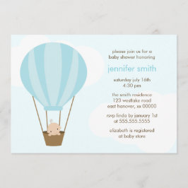 Baby jongen in blauwe ballon kaart