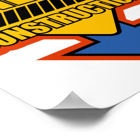 BABY-jongen IN CONSTRUCTIE Poster (Hoek)