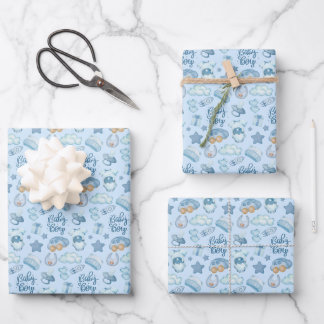 Baby Jongen Inpakpapier Vel