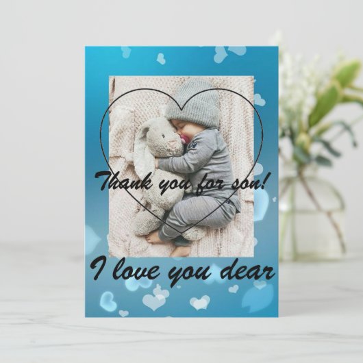 Baby jongen kaart (Staand voorkant)