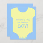 Baby jongen kaart (Voorkant / Achterkant)