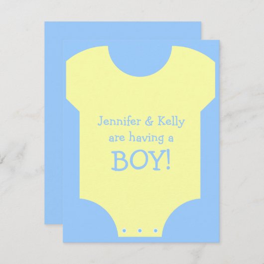 Baby jongen kaart (Voorkant / Achterkant)