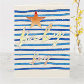 Baby jongen kaart (Gele Bloem)