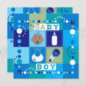 Baby jongen kaart (Voorkant / Achterkant)