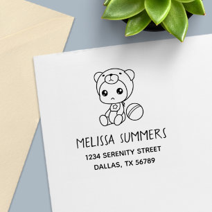 Baby Jongen Meisje Beer Overall Adres Zelfinktende Stempel