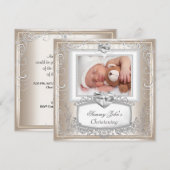 Baby Jongen Meisje Crème Doop Doop Kruis Kaart (Voorkant / Achterkant)