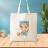Baby Jongen Meisje Kat Jumpsuit Tote Bag