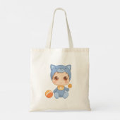 Baby Jongen Meisje Kat Jumpsuit Tote Bag (Achterkant)