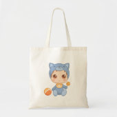 Baby Jongen Meisje Kat Jumpsuit Tote Bag (Voorkant)