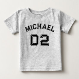 Baby Jongen Meisje Naam Jersey Nummer Katoen Sport