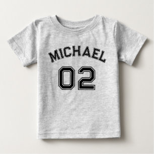 Baby Jongen Meisje Naam Jersey Nummer Katoen Sport