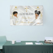 Baby jongen & meisje tweeling doop doop doop etnis spandoek (Beurs)