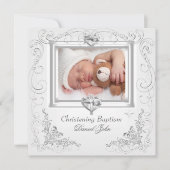 Baby Jongen Meisje Wit Doop Doop Kruis 2 Kaart (Voorkant)