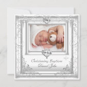 Baby Jongen Meisje Wit Doop Doop Kruis Kaart (Voorkant)