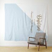 Baby jongen moderne doop achtergrond blauw wandkleed (In Situ (horizontaal))