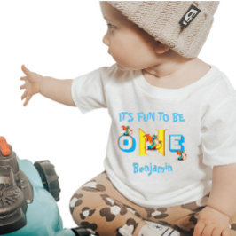 Baby Jongen Naam Één Dinosaurus Schattig