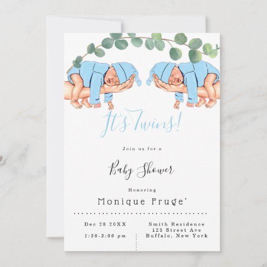 Baby jongen op mama's arm Het is tweelingse Baby s Kaart (Voorkant)