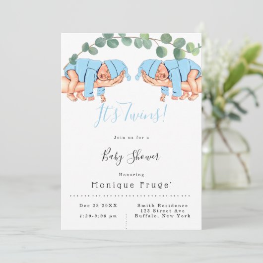 Baby jongen op mama's arm Het is tweelingse Baby s Kaart (Staand voorkant)