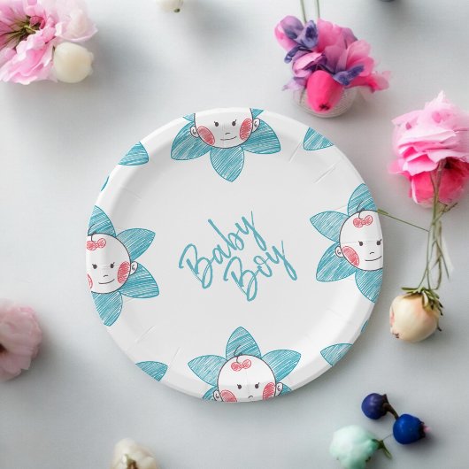 Baby Jongen  Papieren Bordje