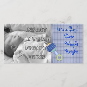 Baby Jongen Ratelaar Aankondiging