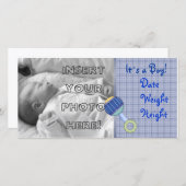 Baby Jongen Ratelaar Aankondiging (Voorkant / Achterkant)