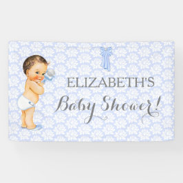 Baby Jongen Ratelaar Blauw Spandoek