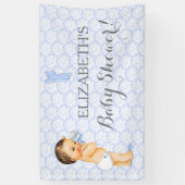 Baby Jongen Ratelaar Blauw Spandoek (Verticaal)