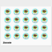 Baby jongen ronde sticker (Vel)