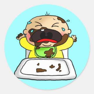 Baby jongen ronde sticker