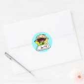 Baby jongen ronde sticker (Envelop)