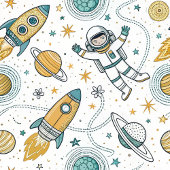 Baby Jongen Ruimte Dekentje Planeten & Raket Ontwe Fleece Deken