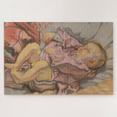 Baby Jongen Slapen op een Kussen Legpuzzel (Horizontaal)