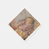 Baby Jongen Slapen op een Kussen Servet (Hoek)