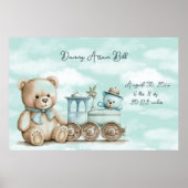 Baby Jongen Teddyspeelgoedmand Poster (Voorkant)