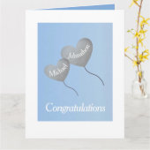 Baby jongen tweeling geboorte gefeliciteerd kaart (Gele Bloem)