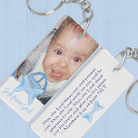Baby jongen Uw Foto Gift van God Blauwe Bijbel ver Sleutelhanger<br><div class="desc">Personaliseer Schattig aanpasbaar item met schattige blauwe strik en tekst Gift van God. Voeg een foto toe van uw baby boy of baby girl. Met Bijbelvers: Moge de Heer u zegenen en beschermen. Moge de Heer u glimlachen en u vriendelijk zijn. Moge de Heer u zijn gunst shows en u...</div>